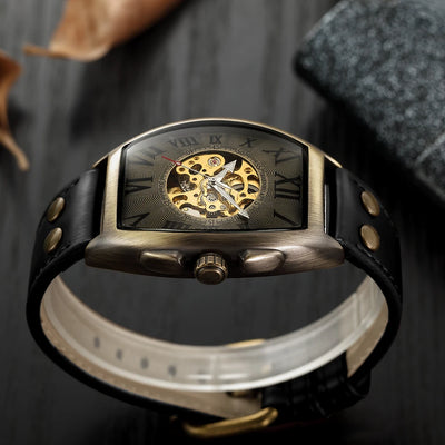 Montre Squelette Homme Crâne Steampunk