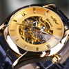 Montre Squelette Homme Cadran Or