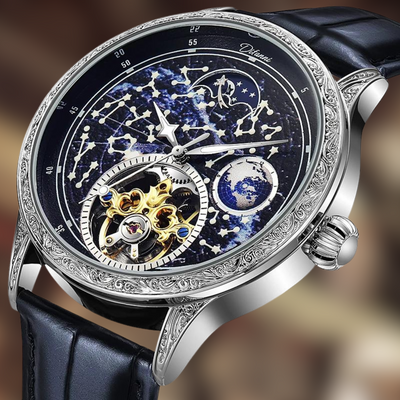 Montre Squelette Homme Galaxie