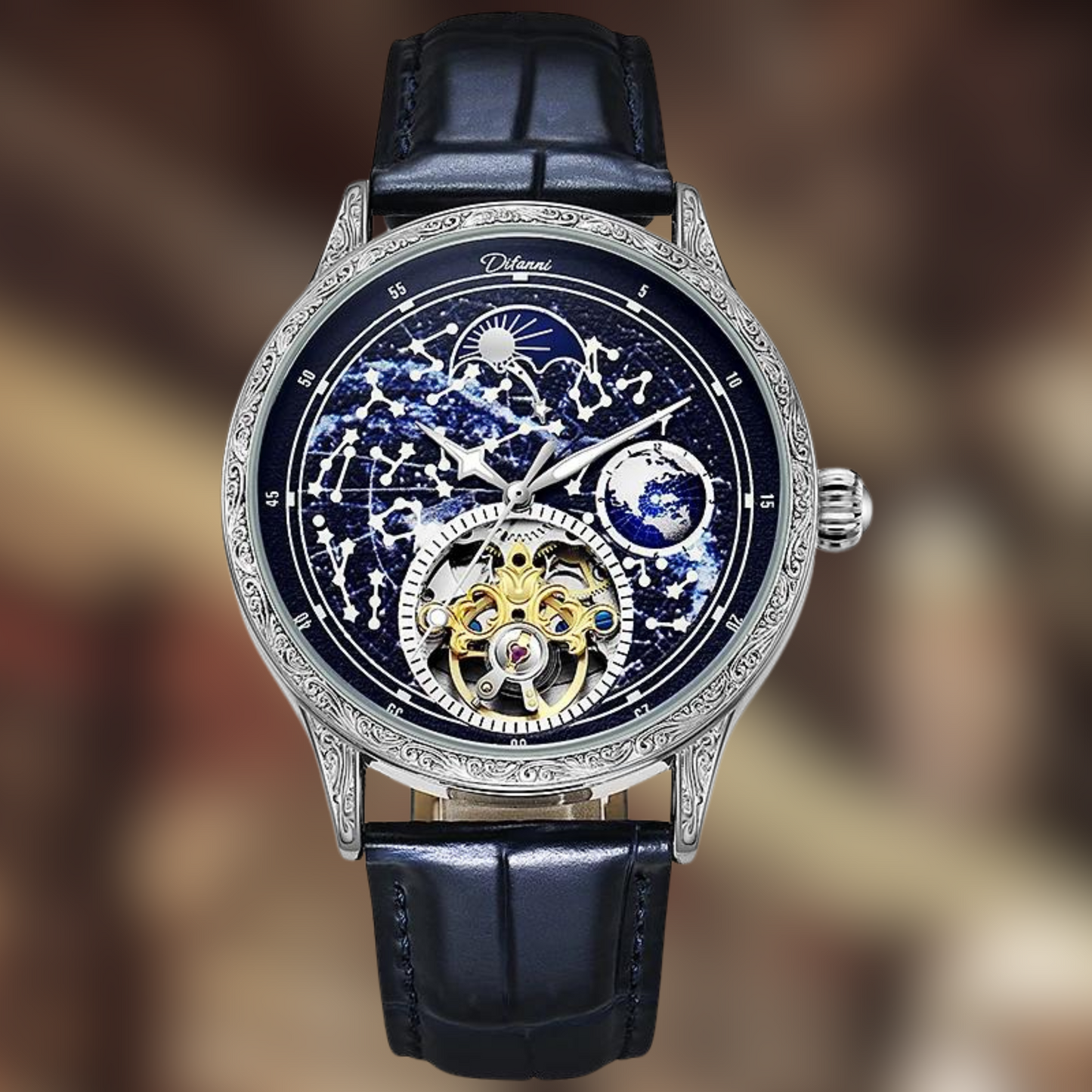 Montre Squelette Homme Galaxie