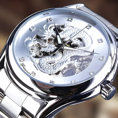 Montre Squelette Homme Dragon Chinois