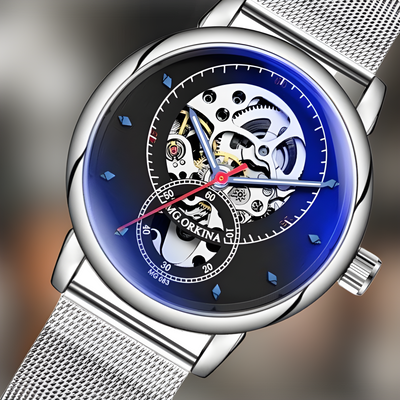 Montre Squelette Homme Cadran Rond