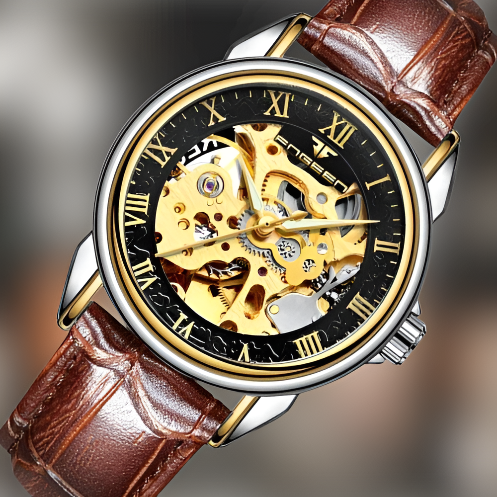 Montre Squelette Femme Cadran Acier