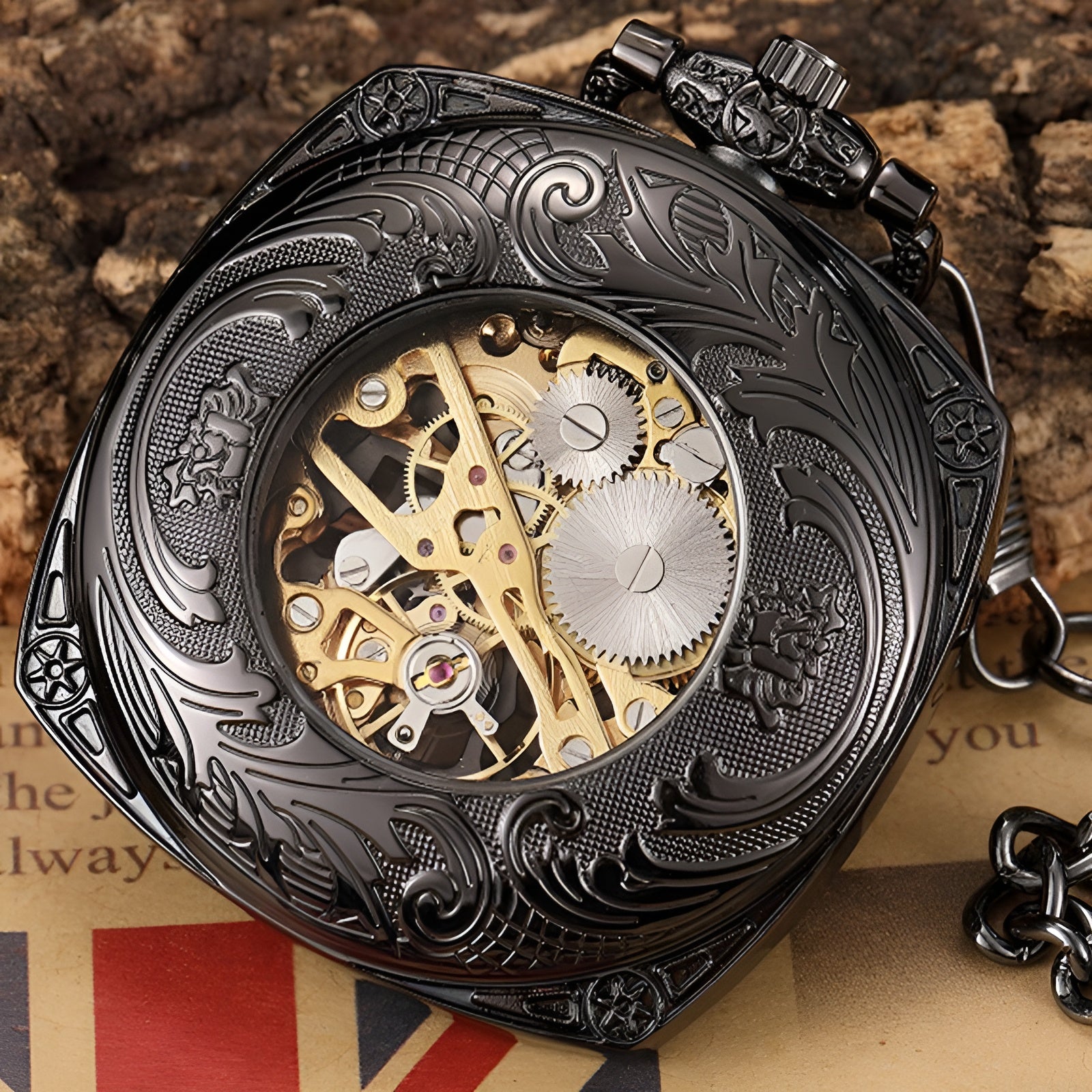 Montre de Poche Squelette Steampunk - Montre Squelette