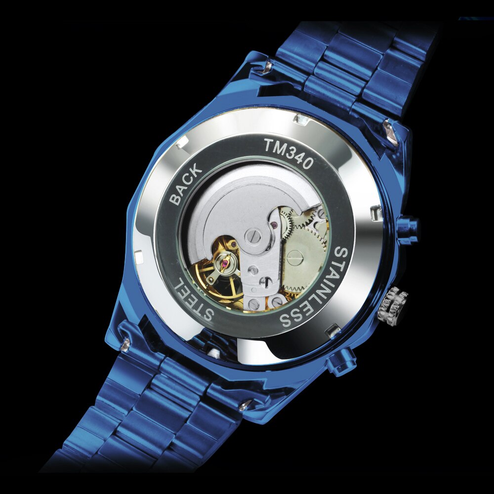 Montre Squelette Homme Bleue - Montre Squelette