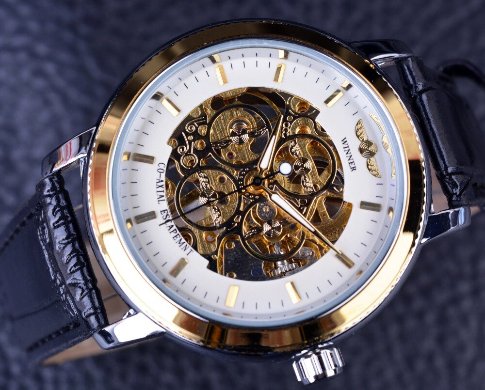 Montre mécanique best sale squelette homme